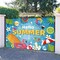 Hello Summer Backdrop Banner Colorful Summer Photography Background for Summer Seaside Beach Swimming Pool Fruits Flamingo Hawaiian Tropical Themed Party Decorations Supplies 70.8 * 47.2in